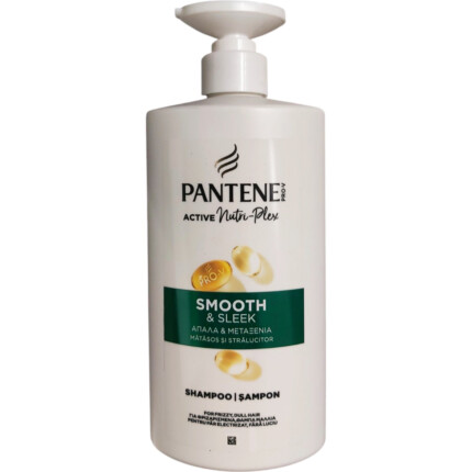 Sampon Pantene Pro-V Smooth & Sleek pentru par rebel, fara stralucire, 800 ml