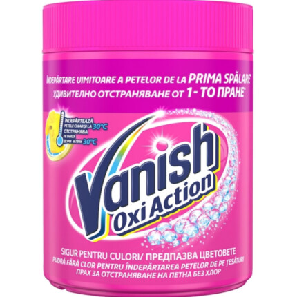Pudra pentru indepartarea petelor Vanish Pink Oxi Action 423g