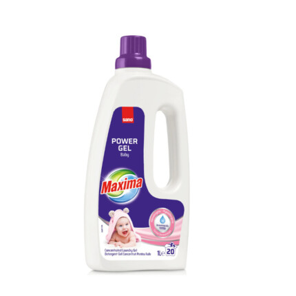 Detergent gel concentrat pentru rufe Sano Maxima Baby 20 spalari 1L