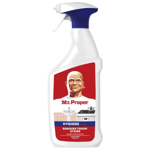 Detergent universal spray multisuprafete Mr. Proper Hygiene pentru petele dificile, 800 ml Detergent universal spray multisuprafete Mr. Proper Hygiene pentru petele dificile, 800 ml