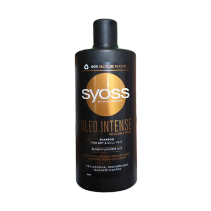 Sampon Syoss Oleo Intense cu amestec de uleiuri japoneze pentru par tern si uscat formula vegana 440 ml