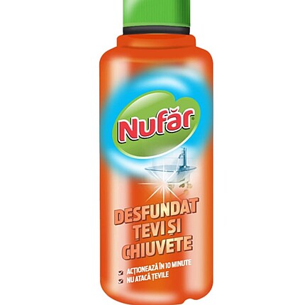 Solutie desfundat tevi si chiuvete Nufar 375 ml
