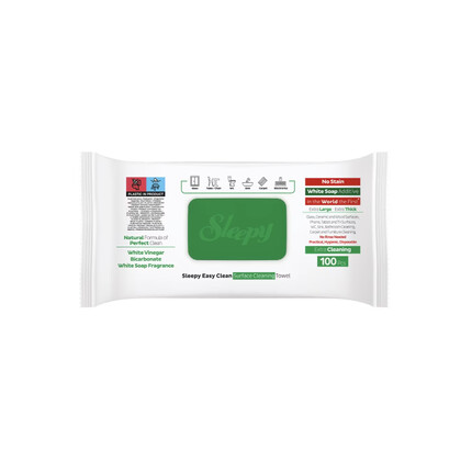 Servetele umede Sleepy Easy Clean White Soap Additive multisuprafete, 100 buc