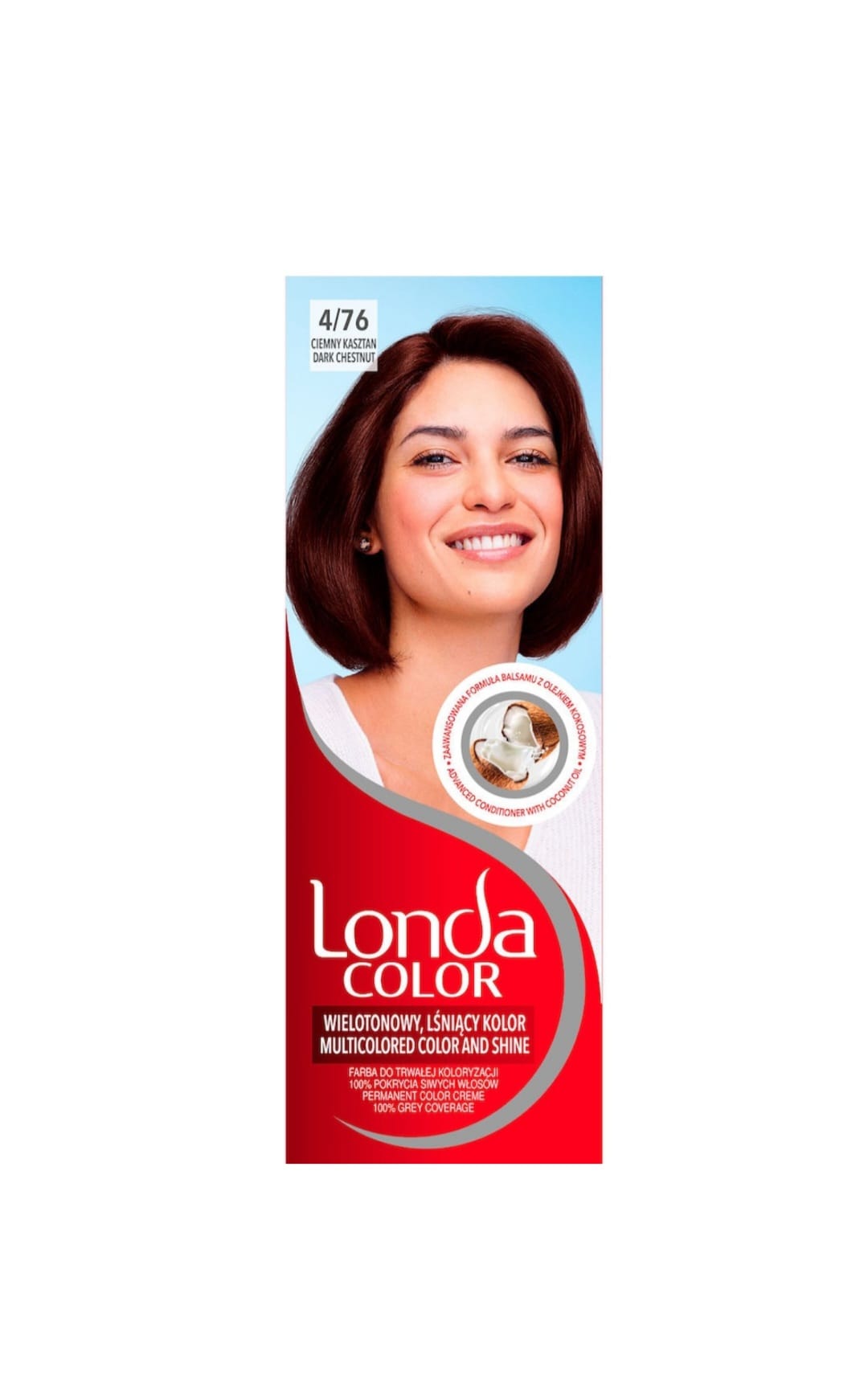 476 Vopsea de par permanenta Londa 4/76 Castaniu inchis 110ml