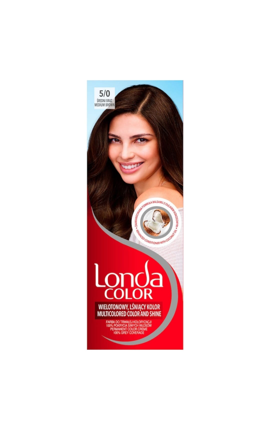 500 Vopsea de par permanenta Londa 5/00 Saten mediu 110ml