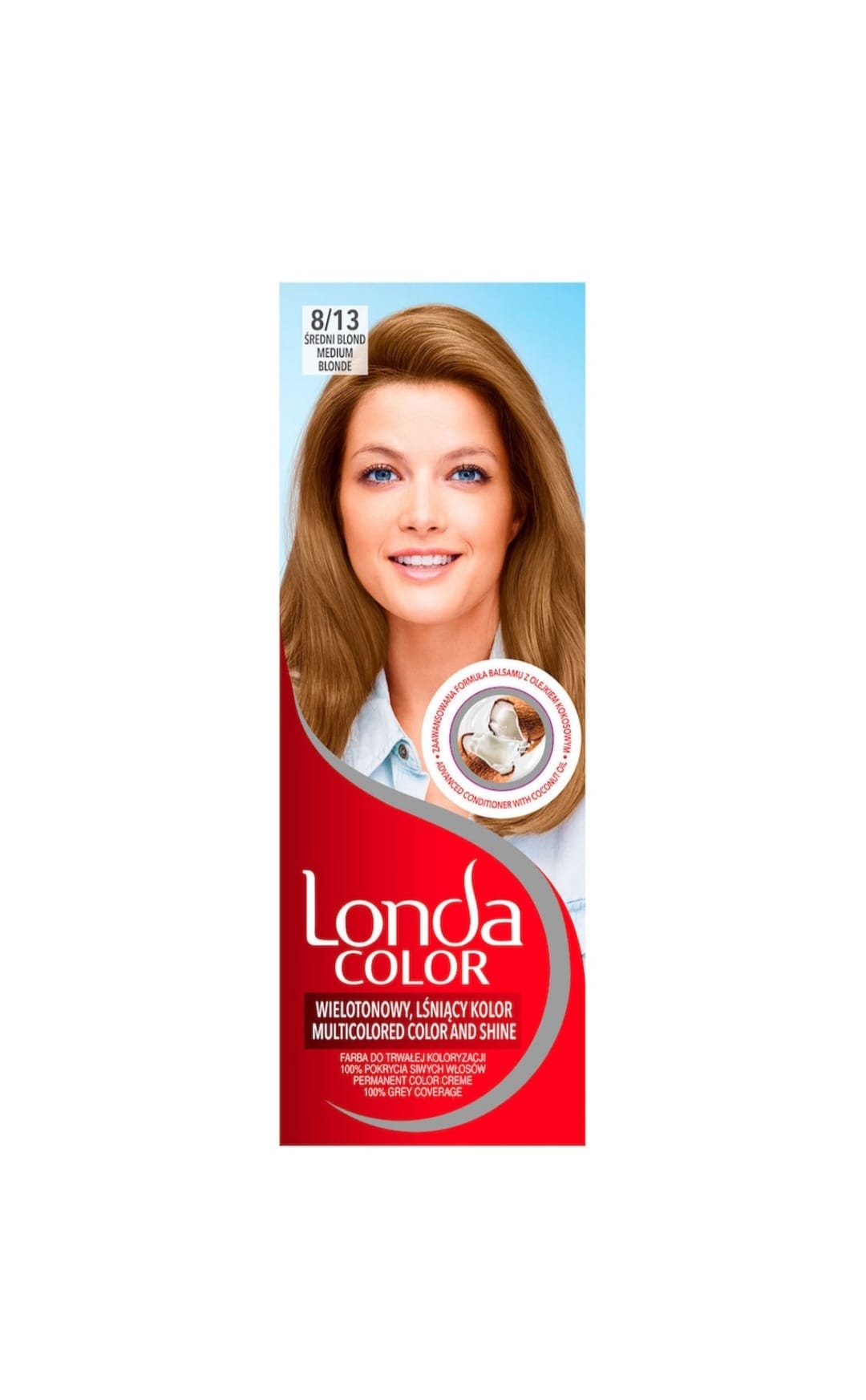 813 Vopsea de par permanenta Londa 8/13 Blond mediu 110ml