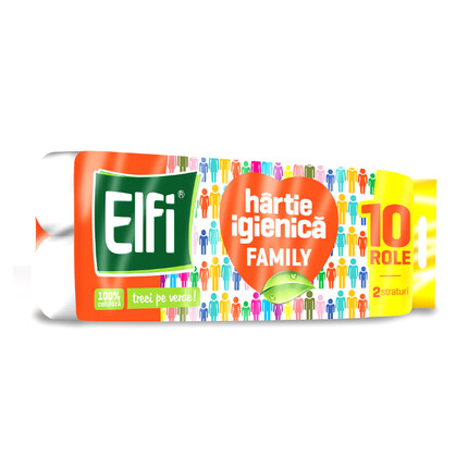 Hartie Igienica Elfi Family 2 Straturi 10 Role/Bax