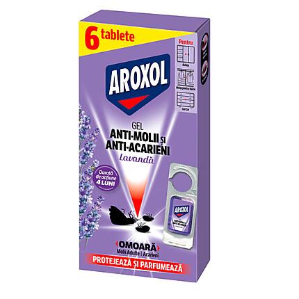 Tablete gel antimolii Aroxol Lavanda 6 buc