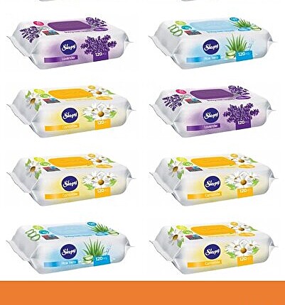Set of 10 Sleepy Baby Wipes: Aloe Vera, Lavender, Chamomile