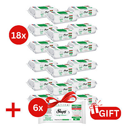 PACHET PROMO: 18× Șervețele White Soap Additive 100 buc + 6× Șervețele White Soap 30 buc