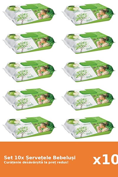1_org_zoom-286.jpg Set of 10 Sleepy Baby Wipes, Apple - imagine 1