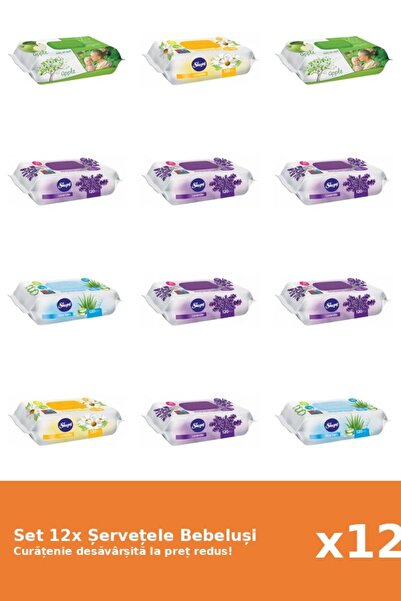 1_org_zoom-295.jpg Set of 12 Sleepy Baby Wipes: Aloe Vera, Apple, Lavender, Chamomile - imagine 1