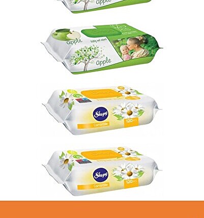 Set of 4 Sleepy Baby Wipes: Apple, Chamomile