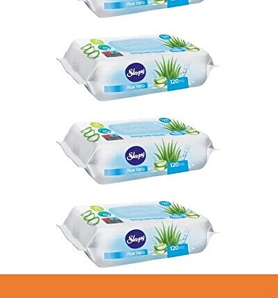 Set of 4 Sleepy Baby Wipes, Aloe Vera