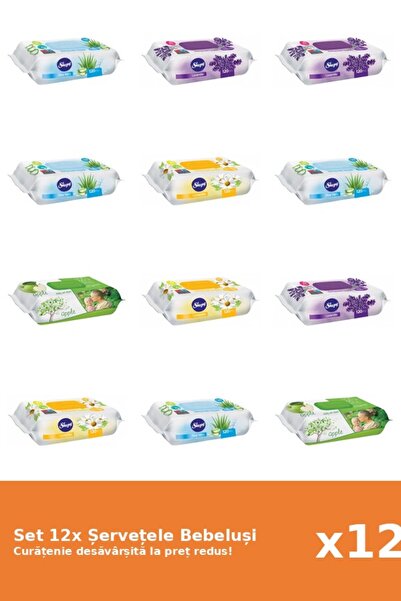 1_org_zoom-341.jpg Set of 12 Sleepy Baby Wipes: Aloe Vera, Apple, Lavender, Chamomile - imagine 1