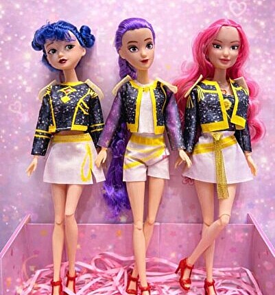 OEM Set of 3 Musical Dolls, K-POP, Rumy, Mira, Zoey with Sounds and Musical Accessories, 30 cm