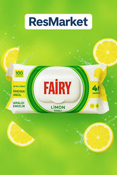 1_org_zoom-65.jpg Fairy Cleaning Wet Wipes, Universal with Vinegar and Bicarbonate, Lemon, 100 pcs - imagine 1