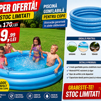Piscină Gonflabilă Copii intex 168x40 cm