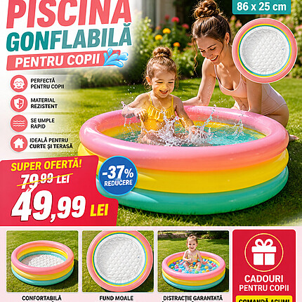 Piscina gonflabila Intex pentru copii 86 x 25 cm