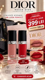 Rouge Dior Forever Liquid 100 Nude Look 999 Forever Dior – Pachet 2x